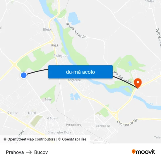 Harta de Prahova către Bucov