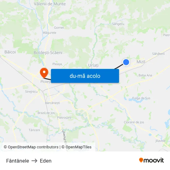 Harta de Fântânele către Eden