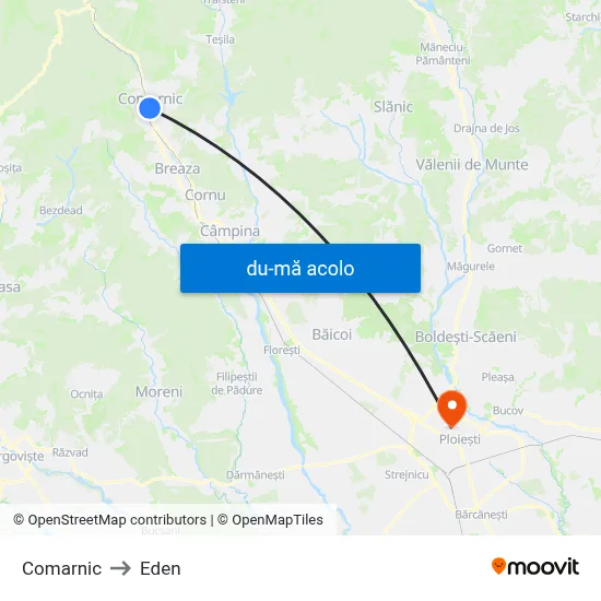 Harta de Comarnic către Eden