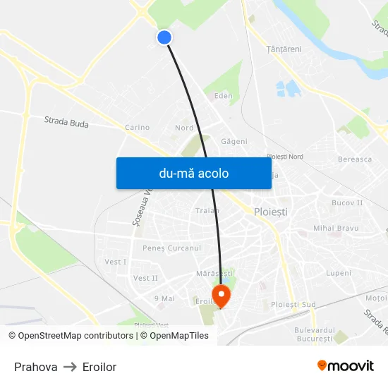 Harta de Prahova către Eroilor