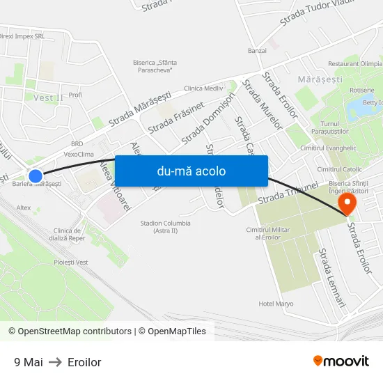 Harta de 9 Mai către Eroilor