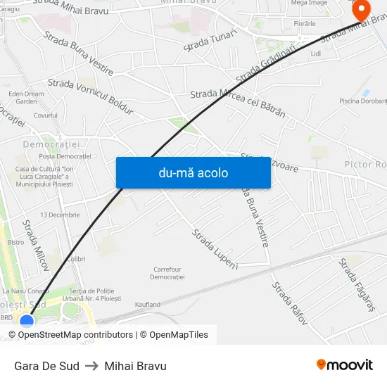 Harta de Gara De Sud către Mihai Bravu