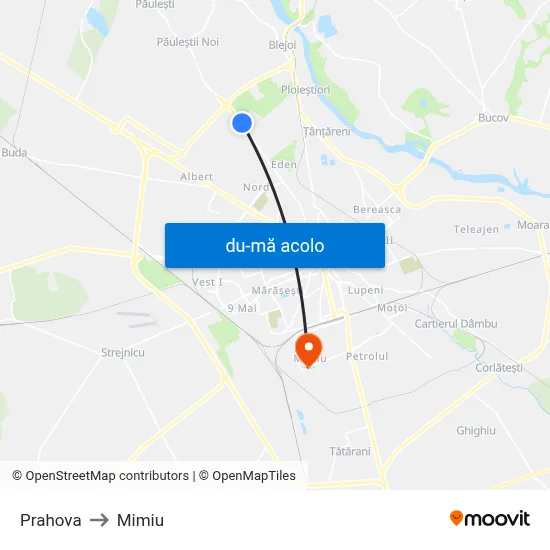 Harta de Prahova către Mimiu