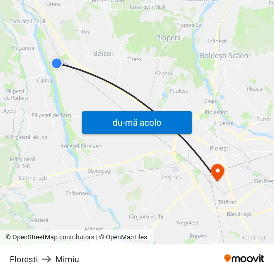 Harta de Florești către Mimiu