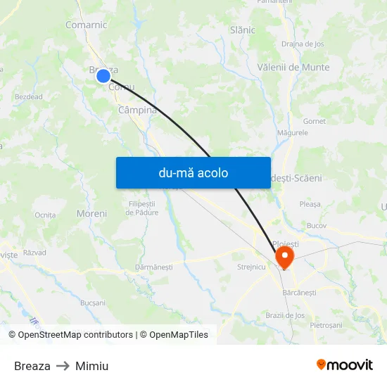 Harta de Breaza către Mimiu