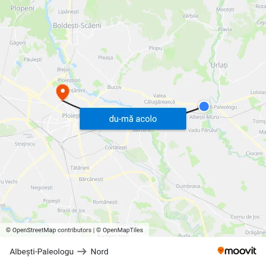 Harta de Albești-Paleologu către Nord