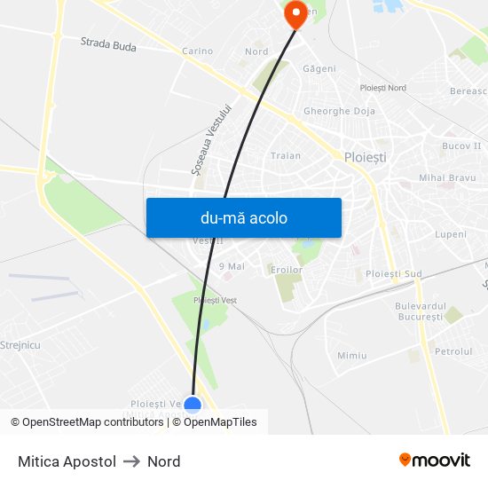 Harta de Mitica Apostol către Nord