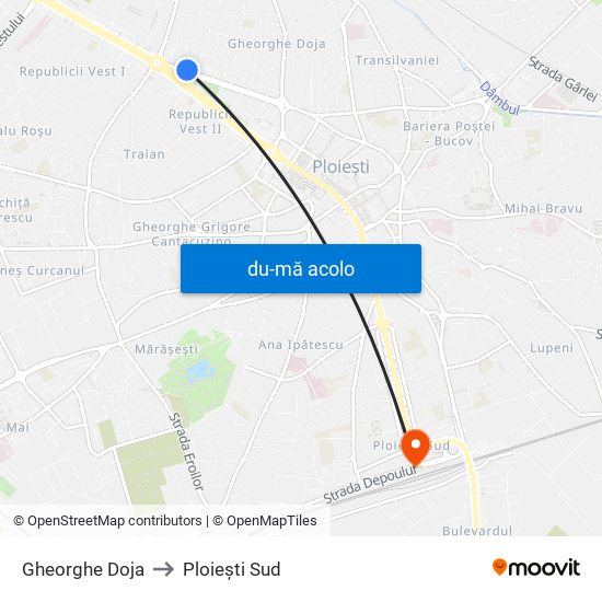 Harta de Gheorghe Doja către Ploiești Sud
