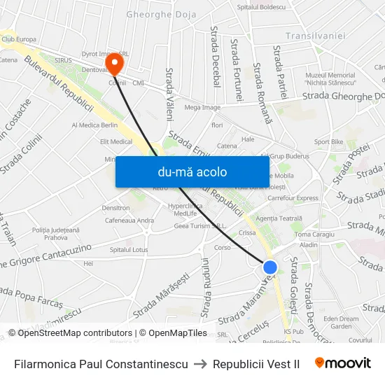 Harta de Filarmonica Paul Constantinescu către Republicii Vest II