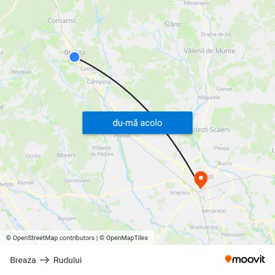 Harta de Breaza către Rudului