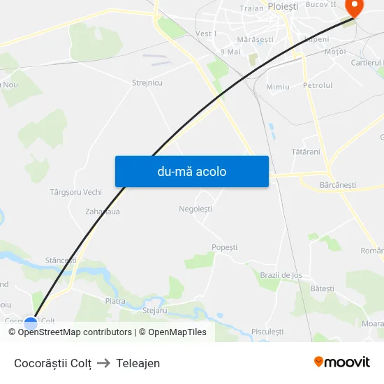 Harta de Cocorăștii Colț către Teleajen