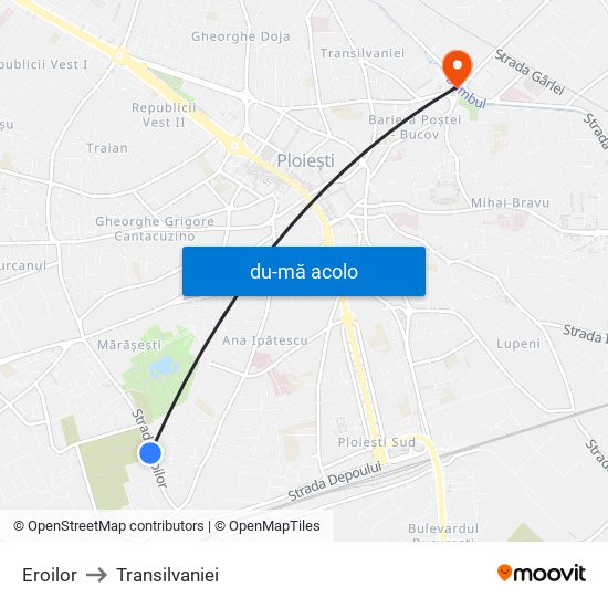 Harta de Eroilor către Transilvaniei