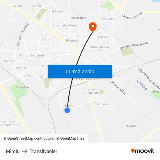 Harta de Mimiu către Transilvaniei