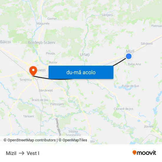 Harta de Mizil către Vest I