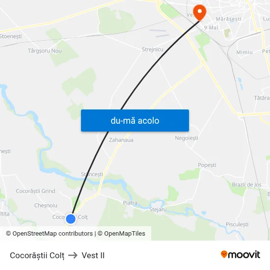 Harta de Cocorăștii Colț către Vest II