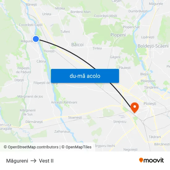 Harta de Măgureni către Vest II