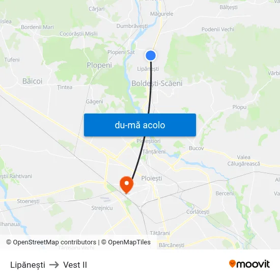 Harta de Lipănești către Vest II