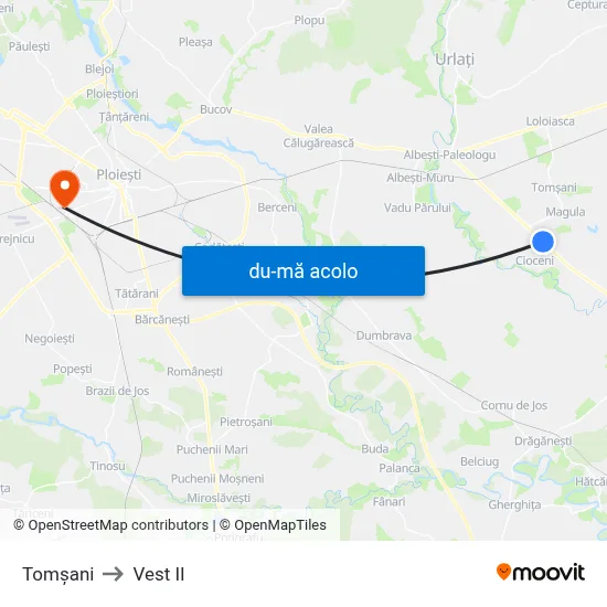 Harta de Tomșani către Vest II