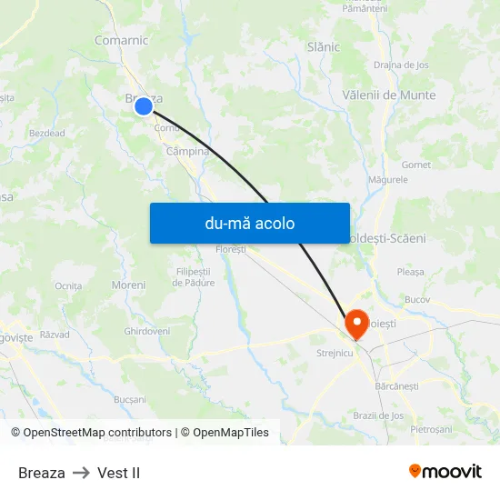 Harta de Breaza către Vest II
