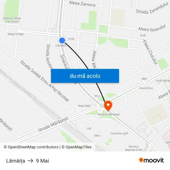 Harta de Lămâița către 9 Mai