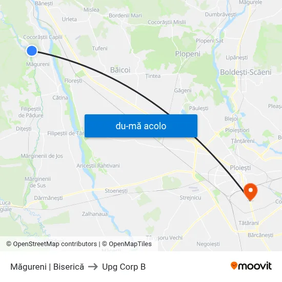 Harta de Măgureni | Biserică către Upg Corp B