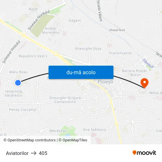 Harta de Aviatorilor către 405