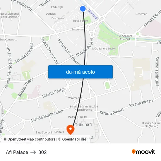 Harta de Afi Palace către 302