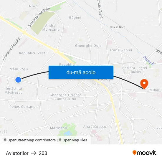 Harta de Aviatorilor către 203