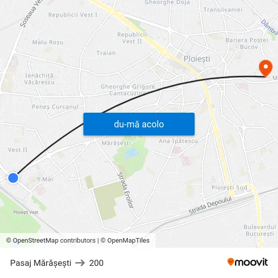 Harta de Pasaj Mărășești către 200