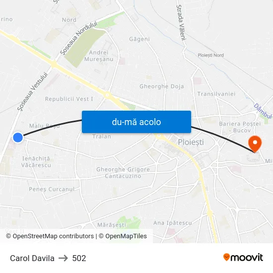 Harta de Carol Davila către 502