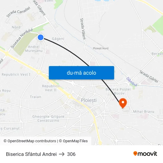 Harta de Biserica Sfântul Andrei către 306