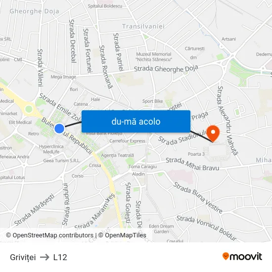 Harta de Griviței către L12