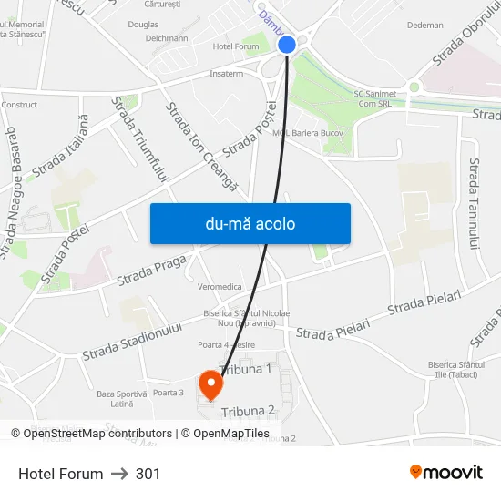 Harta de Hotel Forum către 301