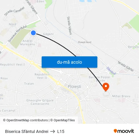 Harta de Biserica Sfântul Andrei către L15
