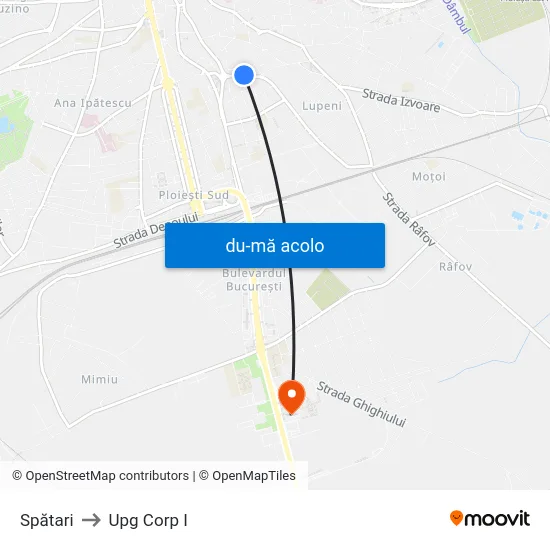 Harta de Spătari către Upg Corp I