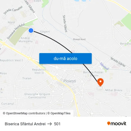 Harta de Biserica Sfântul Andrei către 501