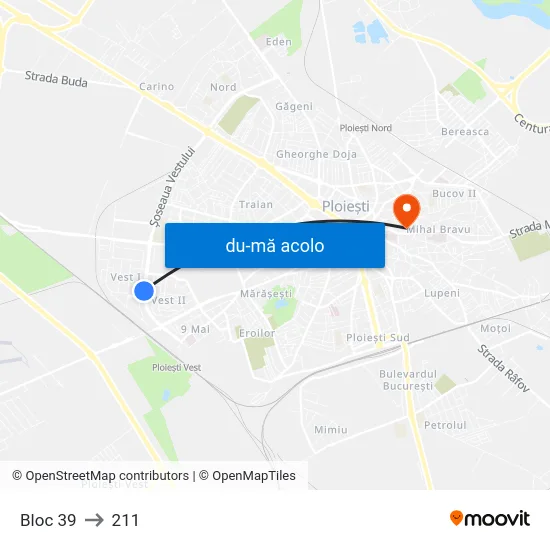 Harta de Bloc 39 către 211