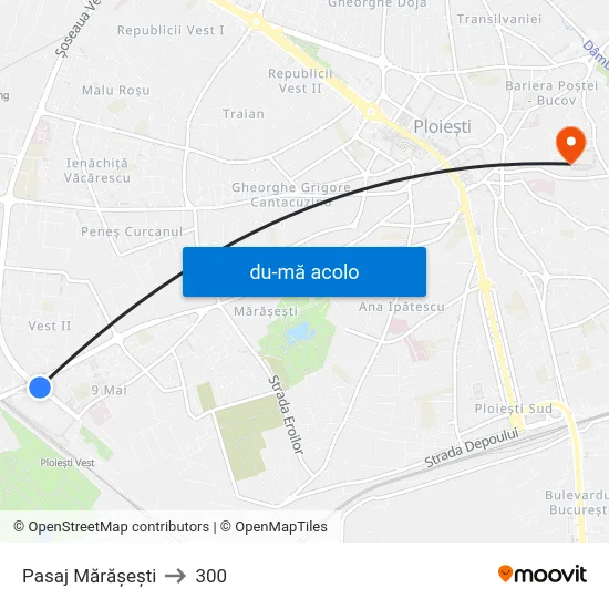 Harta de Pasaj Mărășești către 300