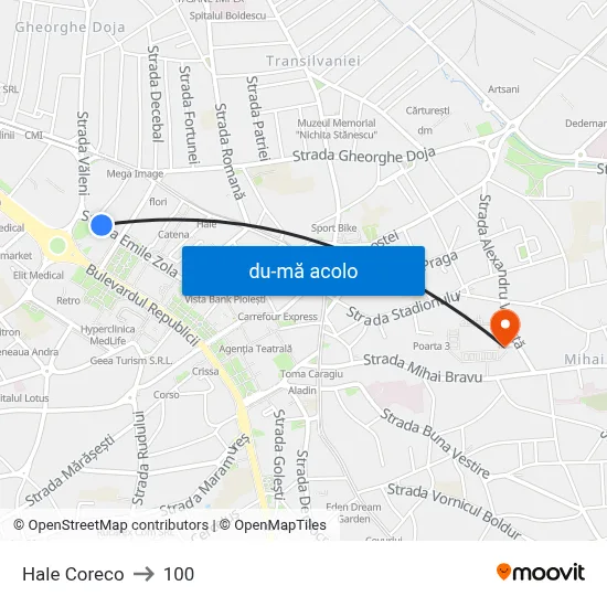 Harta de Hale Coreco către 100