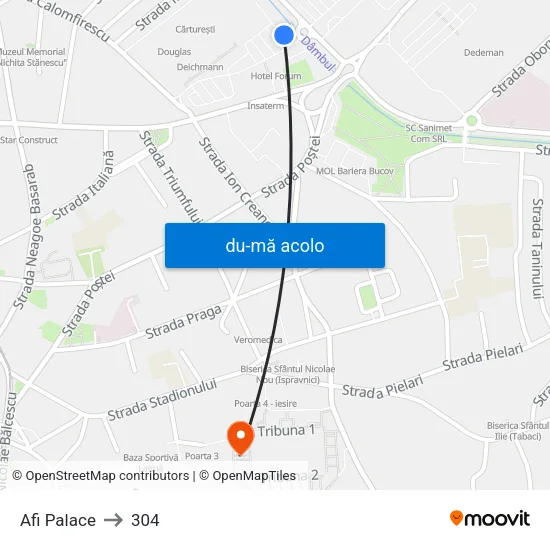 Harta de Afi Palace către 304