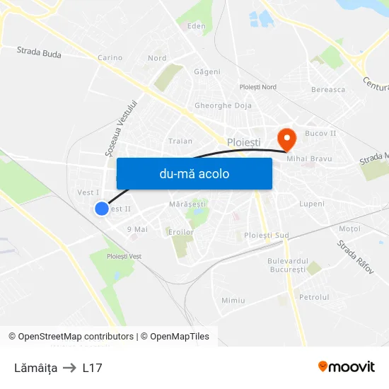 Harta de Lămâița către L17