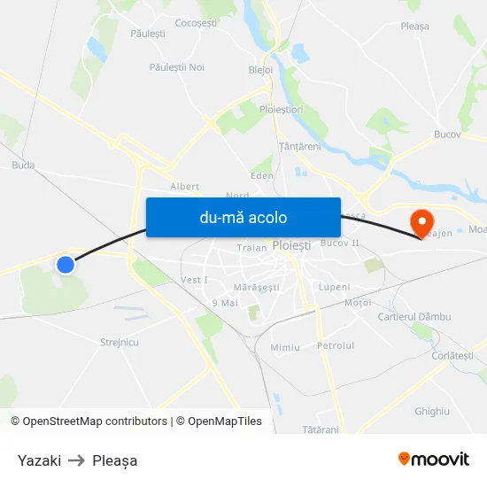 Harta de Yazaki către Pleașa