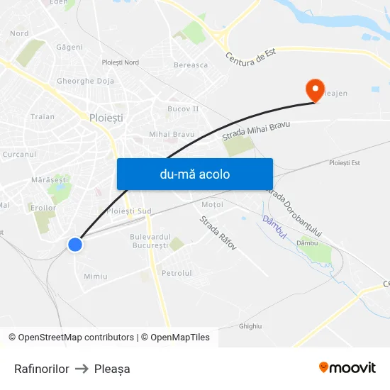 Harta de Rafinorilor către Pleașa