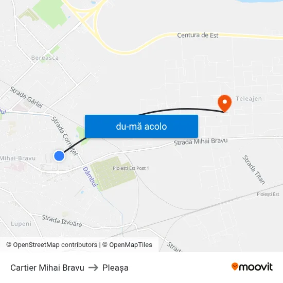 Harta de Cartier Mihai Bravu către Pleașa