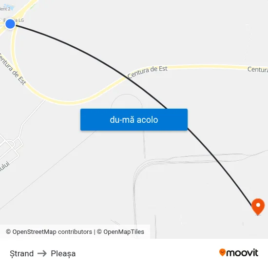 Harta de Ștrand către Pleașa