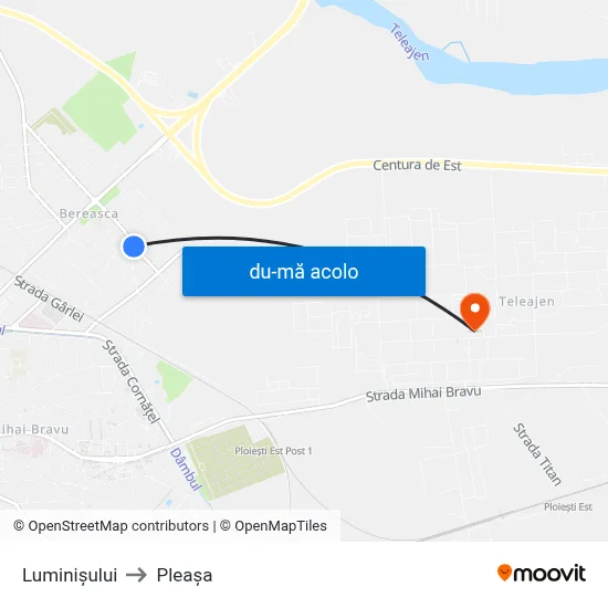 Harta de Luminișului către Pleașa