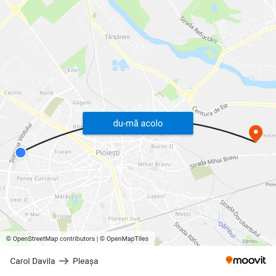 Harta de Carol Davila către Pleașa