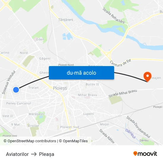 Harta de Aviatorilor către Pleașa