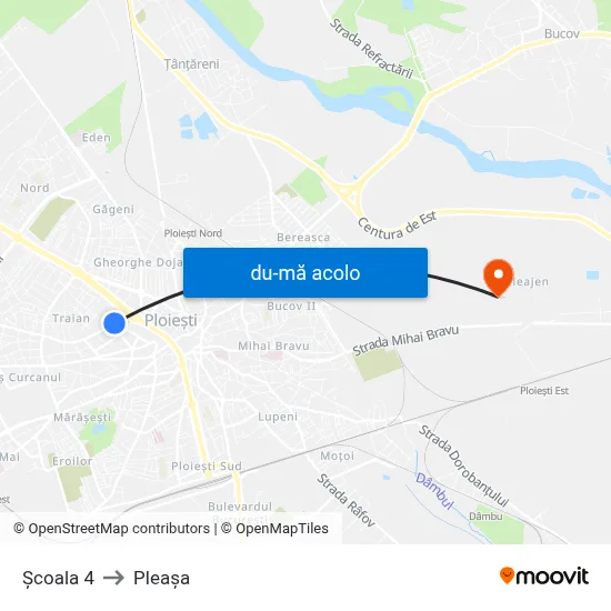 Harta de Școala 4 către Pleașa