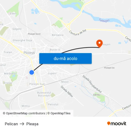 Harta de Pelican către Pleașa